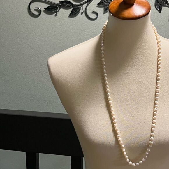 Elegant Pearl Necklace #PDNK2 - Picture 1 of 6